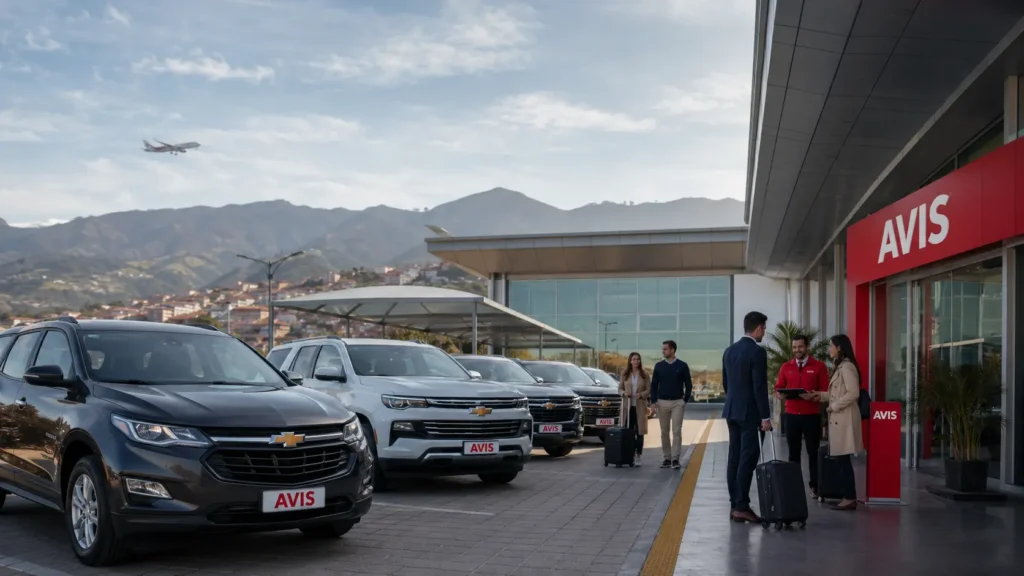 Clientes retirando autos AVIS en el Aeropuerto Mariscal Lamar de Cuenca para recorrer la ciudad y destinos del Austro ecuatoriano.